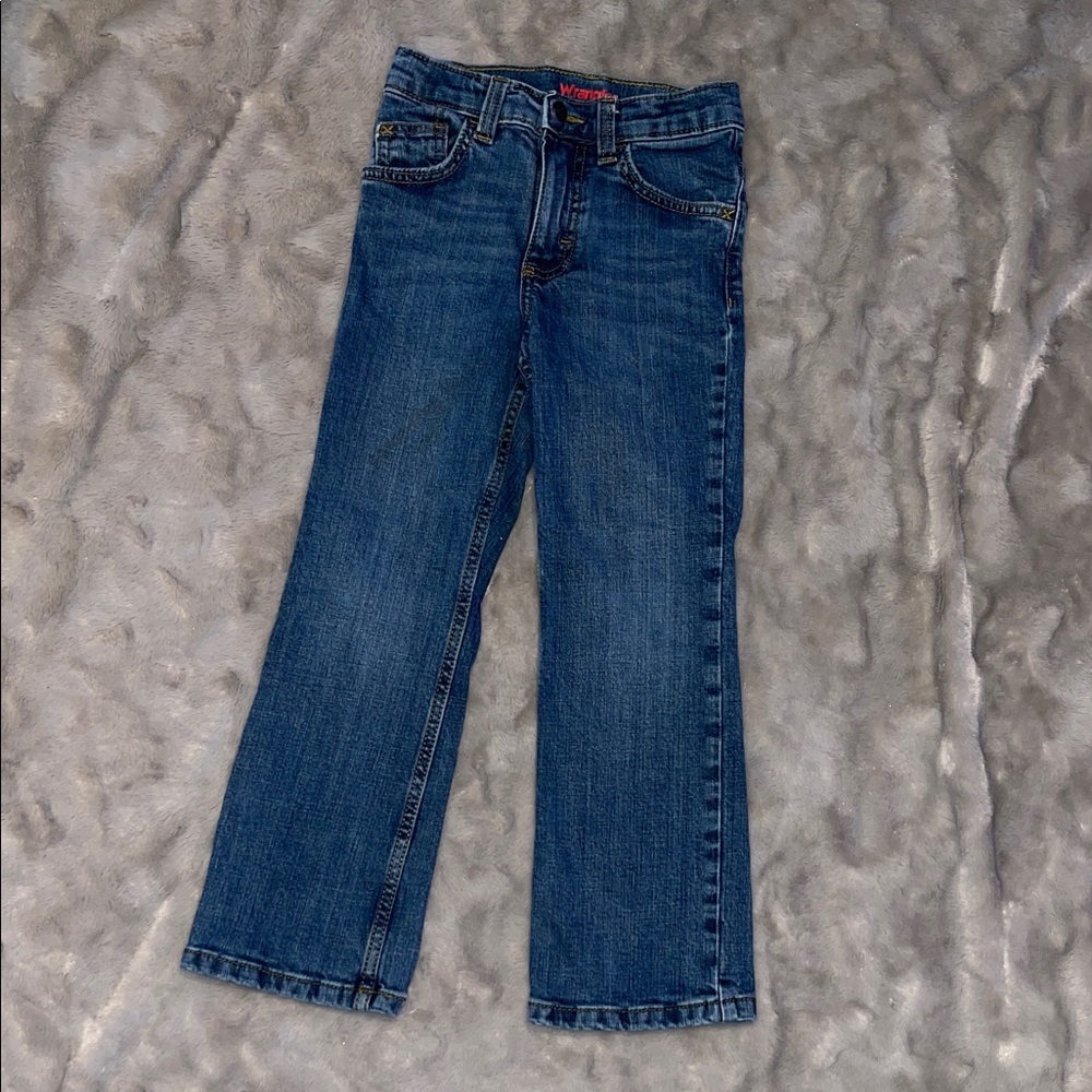 Wrangler Kids Classic Bootcut Jeans - Blue Denim, Size 7 Slim